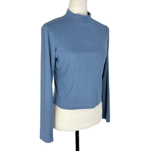 Olivia Rae blue ribbed top